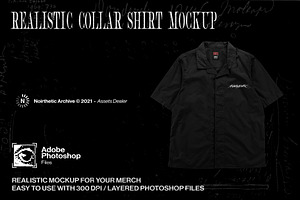 REALISTIC COLLAR SHIRT MOCKUP, a Shirt Mockup by Noirthetic