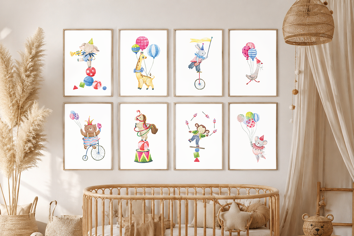 Watercolor Circus Animals Clipart, an Animal Illustration by the_myro (Photo 6 of 16)