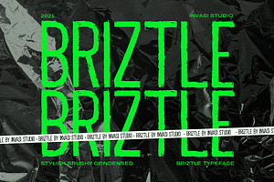 Briztle - Brush Condensed Font, a Sans Serif Font by Invasi Studio