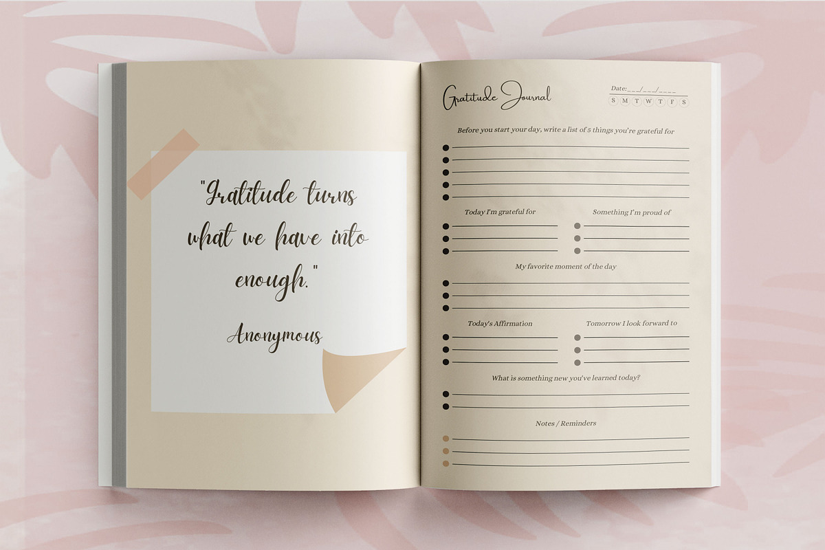 2025 Gratitude Journal, a Print Template by Book2bees (Photo 3 of 4)