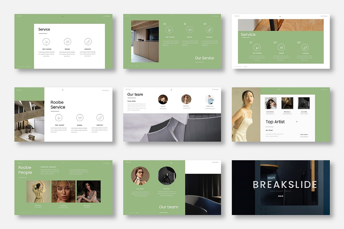 Roobe  – Business PowerPoint Templat, a Presentation Template by Dens Creative Studio (Photo 3 of 6)