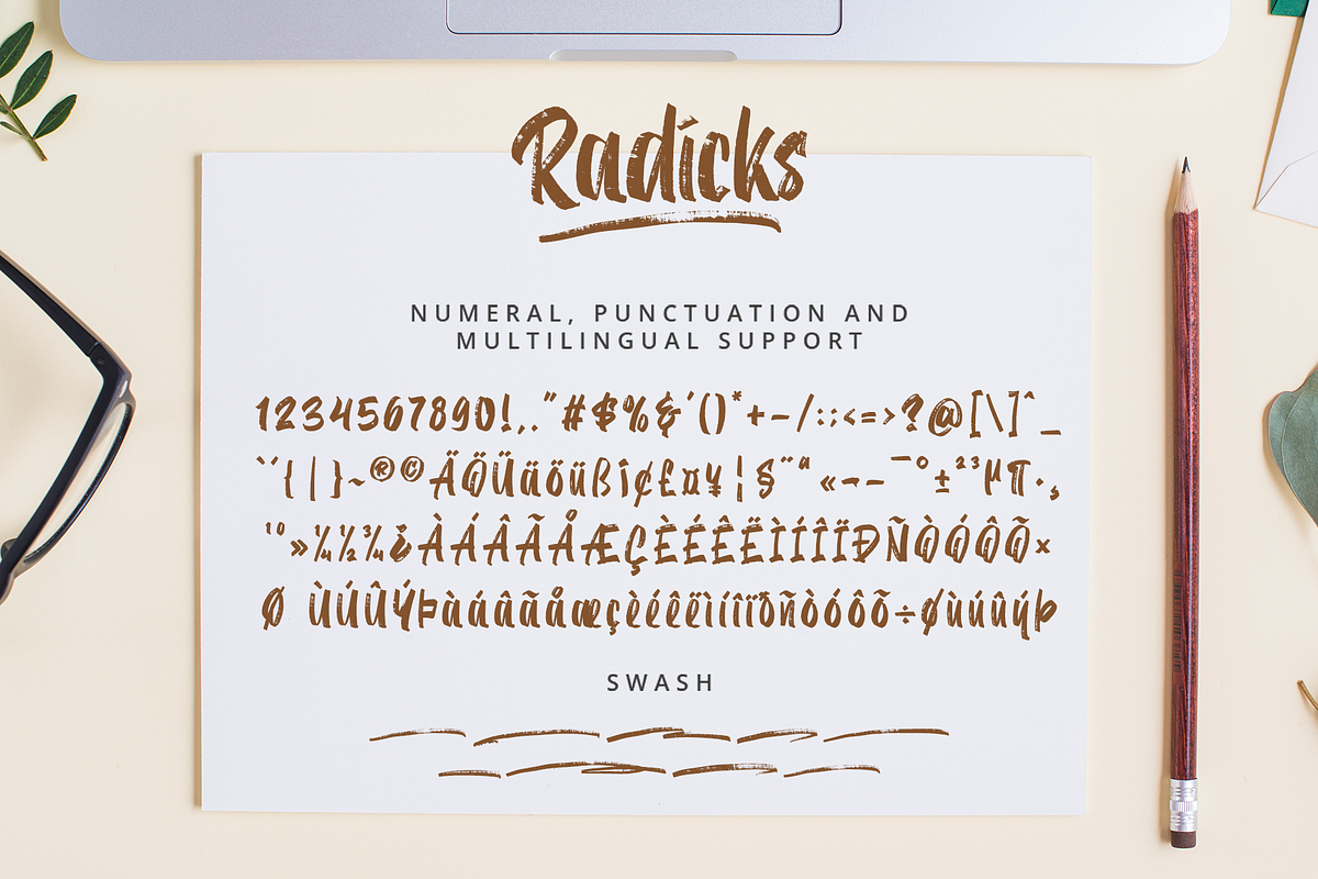 Radicks - Handwritten Rough Font, a Handwritten Font by overlaytemplates