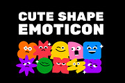 Cute Shape Emoticon, an Object Illustration by Loin Studio (Thumbnail 1 of 3)