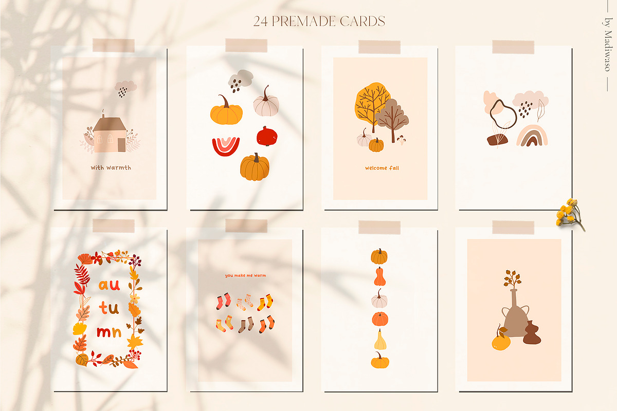 AUTUMN cozy fall season graphic set, a Seasonal Illustration by Madiwaso (Photo 7 of 12)