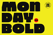 CS Monday – Bold Font, a Sans Serif Font by Craft Supply Co. (Thumbnail 1 of 8)