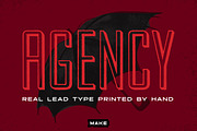 Letterpress Agency, a Font by Heavy Metal Type Co. (Thumbnail 1 of 5)