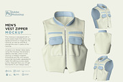 Men's Vest Zipper Mockup, a Shirt Mockup by Nanggroe Scripting (Thumbnail 1 of 9)