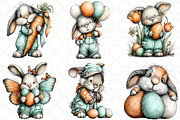Whimsical Easter Bunny Clipart, an Illustration by Black Bird Studio (Thumbnail 3 of 5)