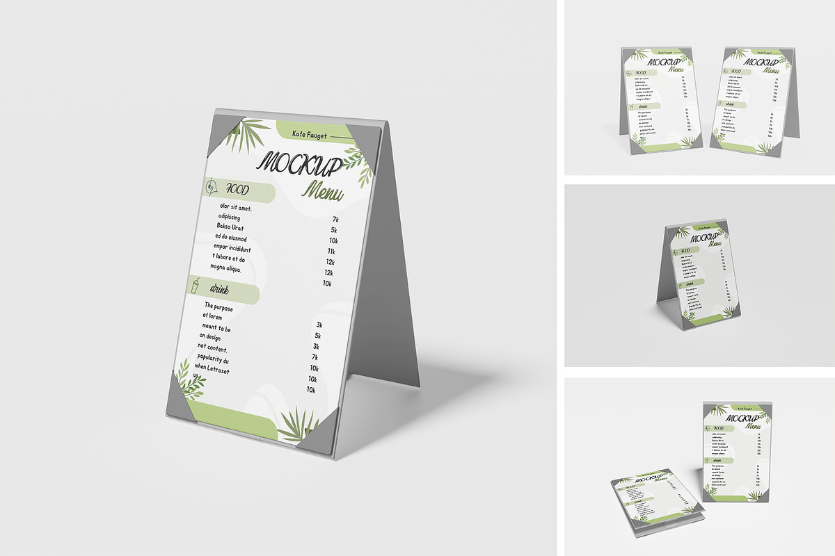 Menu Mockup, a Business Card Template by kebunmockup (Photo 1 of 5)