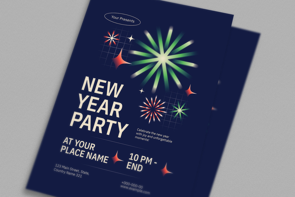 Modern New Year Celebration Flyer, a Flyer Template by Guuver (Photo 2 of 3)