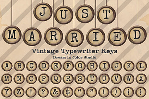 Vintage Typewriter Keys
