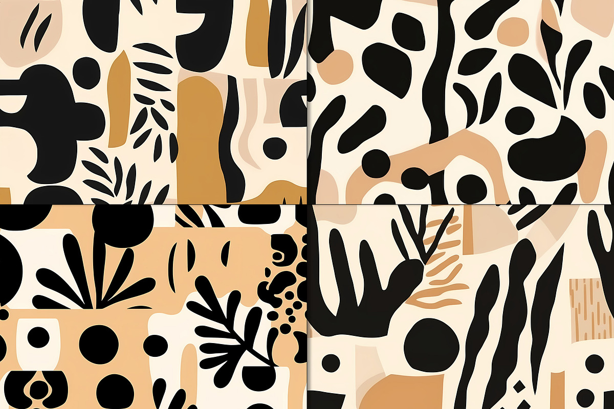 20 Seamless Matisse-style Patterns, a Pattern Graphic by Nordic Design (Photo 5 of 9)
