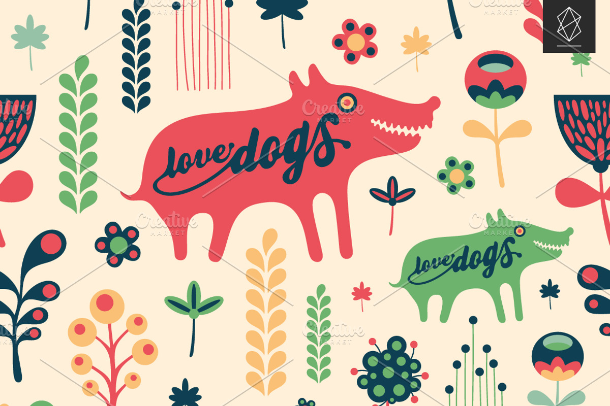 Pattern set with birds and animals, a Pattern Graphic by Yury Velikanov (Photo 4 of 5)