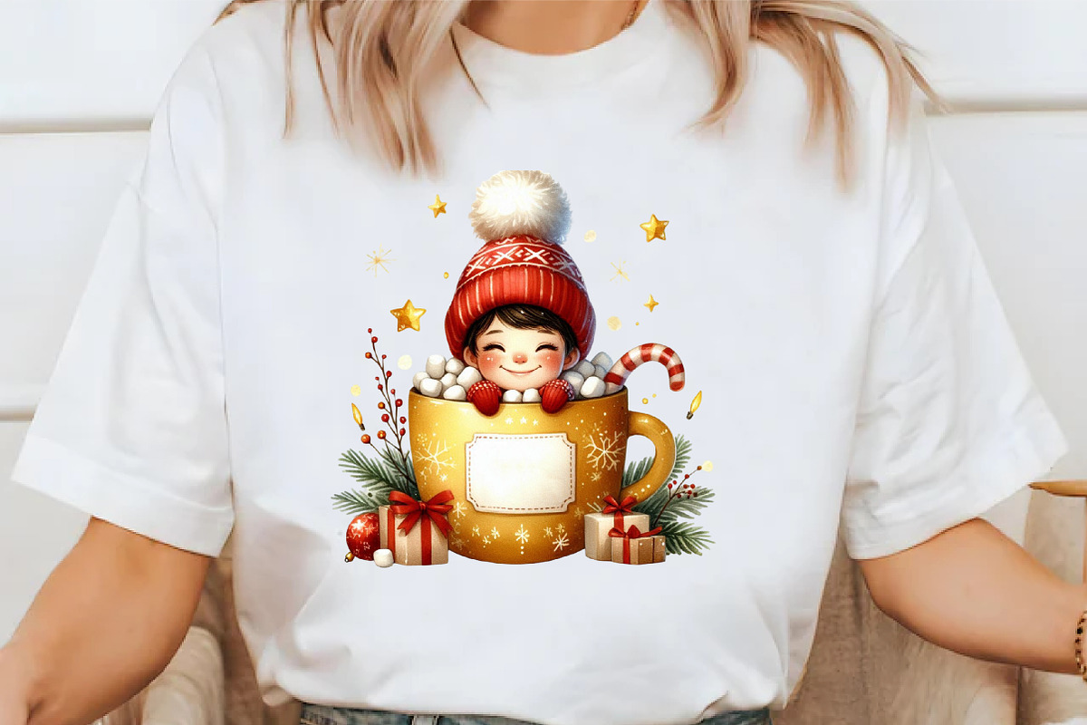 Watercolor Hot Cocoa Girl Gnomes, an Illustration by Libby Wishes (Photo 8 of 8)