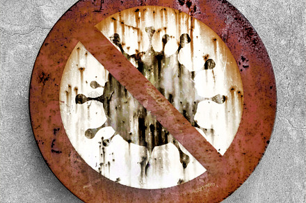 Stop Covid-19 Virus Icon in Circle, an Abstract Photo by KYNA STUDIO