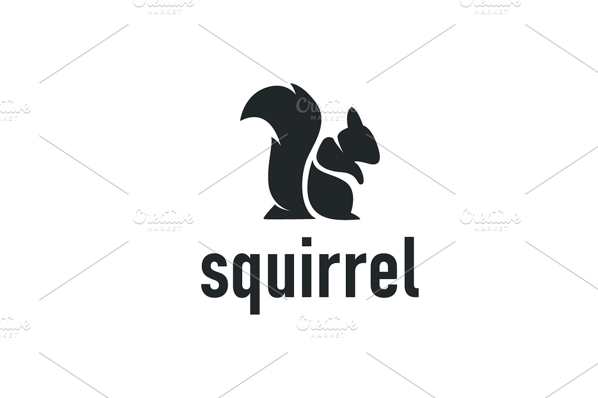 animal logo squirrel black design, a Branding & Logo Template by Maylianaw28