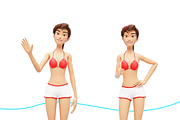 Jenny Swimsuit Character Promo Kit, a Person Illustration by Oleg Ribar (Thumbnail 11 of 27)
