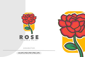 Rose simple logo, a Design Template by Bayuktx