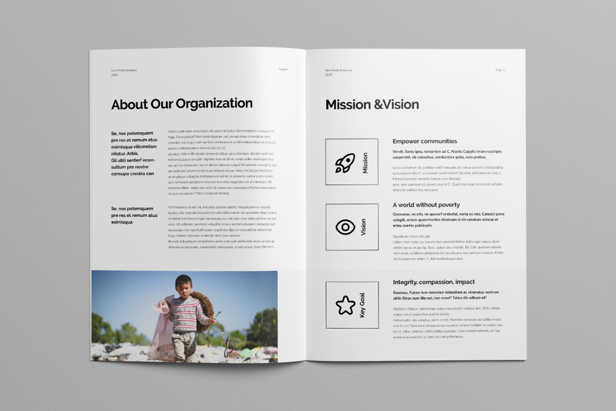 Nonprofit Charity Brochure | Canva, a Brochure Template by Pixelpick (Photo 3 of 9)