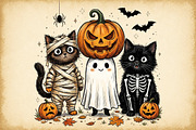 Funny Halloween Png Spooky Cat Png, a Work Illustration by Sublimation Artist (Thumbnail 1 of 9)