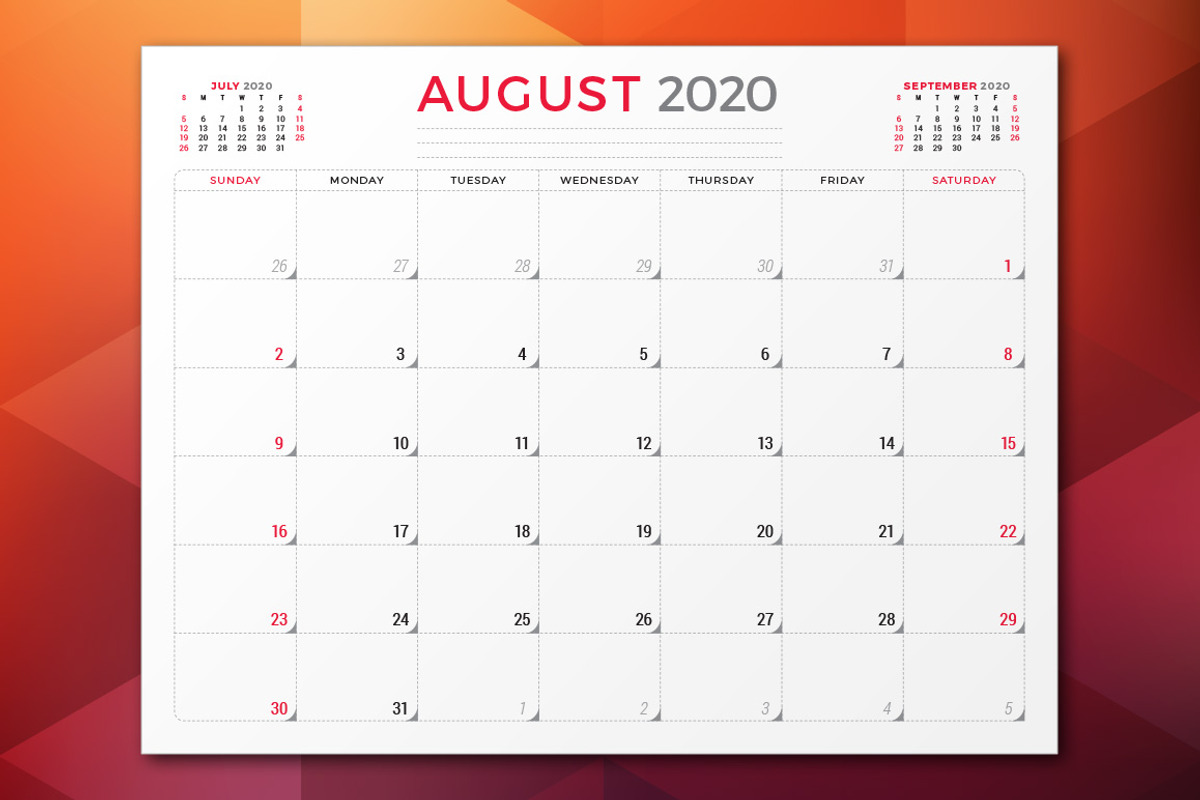 Monthly Planner 2020, a Stationery Template by AntartStock (Photo 6 of 6)
