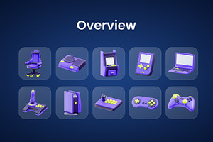 Gamming 3D Icon Set