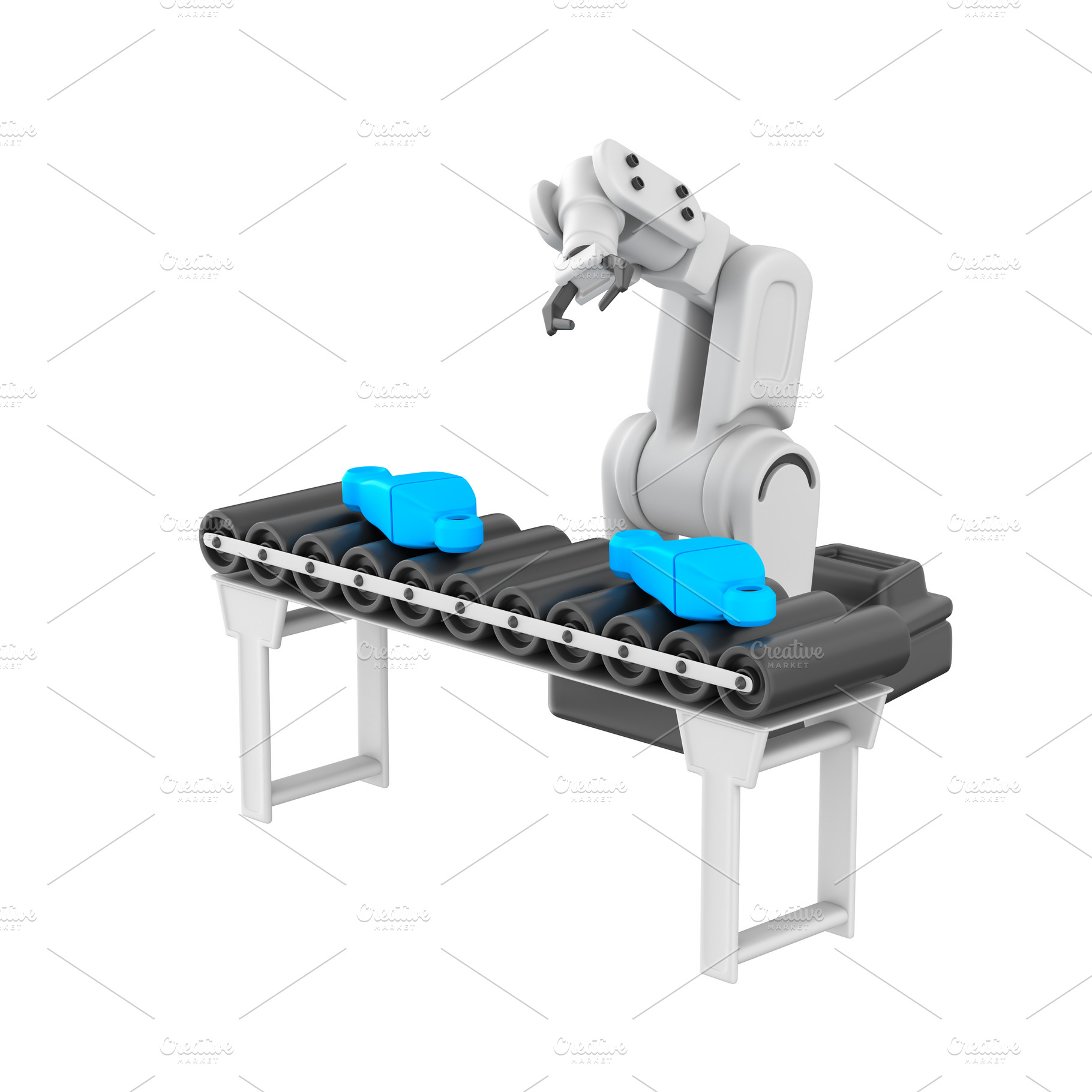 Conveyor and robot hand, a Technology Photo by Artem Varnitsin