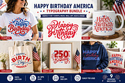 Happy Birthday America SVG Bundle, a Wallpaper Graphic by ashek (Thumbnail 3 of 5)