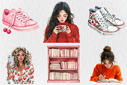 Red Cherry Planner Clipart, a Seasonal Illustration by Rose Art (Thumbnail 3 of 4)