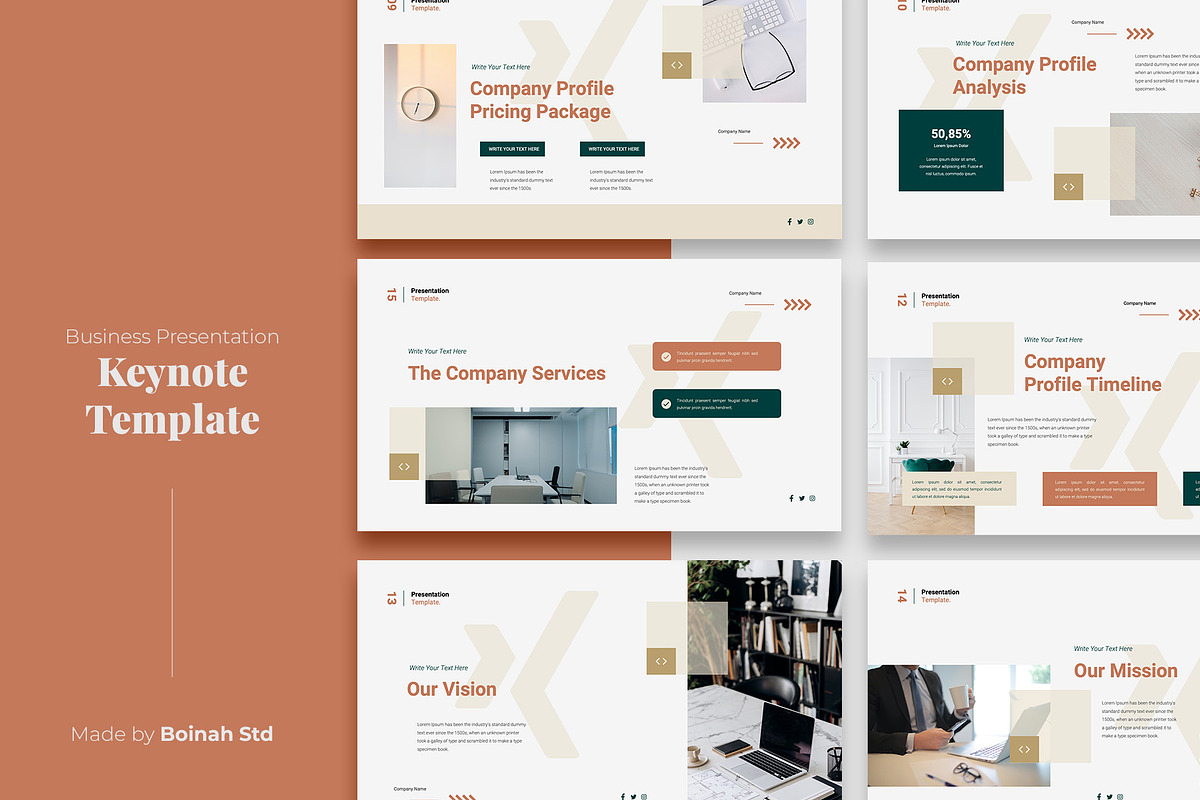 Company Profile Keynote Template, a Presentation Template by Boinah Studio (Photo 2 of 7)