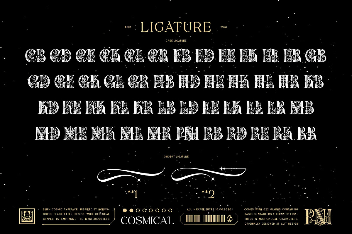 Siren cosmic Typeface, a Serif Font by alit design (Photo 19 of 20)