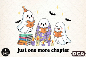 Just One More Chapter Ghost PNG, an Illustration by DreamCafeArt