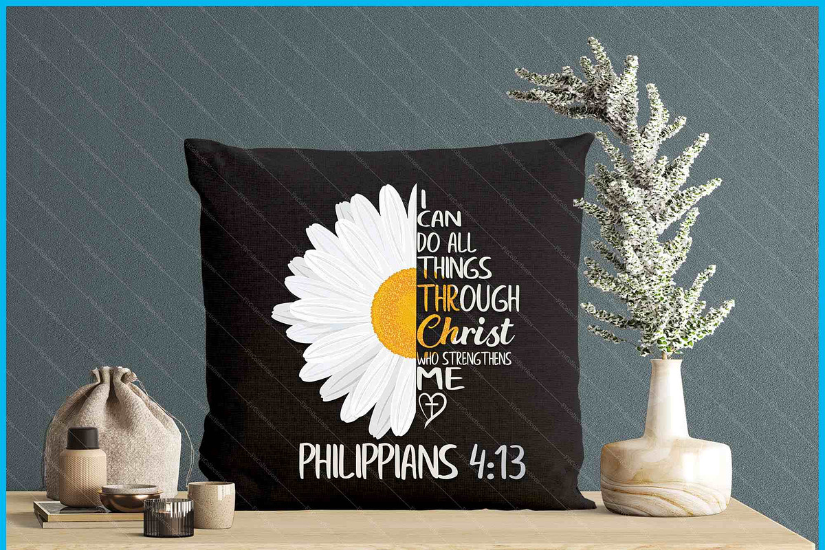 Faith Daisy I Can Do All Things SVG, a Graphic by Creativeusart (Photo 4 of 4)