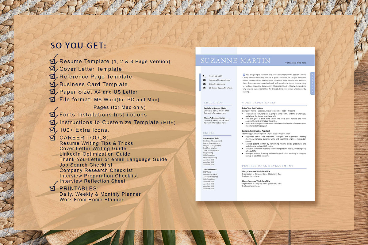 Clean Professional Resume Template, a Resume Template by VictoriousVita (Photo 7 of 8)