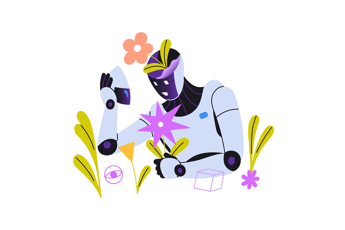 Artificial intelligent concept set, a Technology Illustration by PaperTrident (Photo 8 of 9)