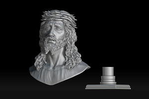 Jesus Bust 3d Print Model