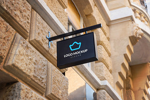 Horizontal Wall Sign Mockup