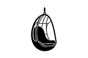 Hanging Egg Chair Silhouette Bundle, an Illustration by Designer_Momina (Thumbnail 42 of 51)