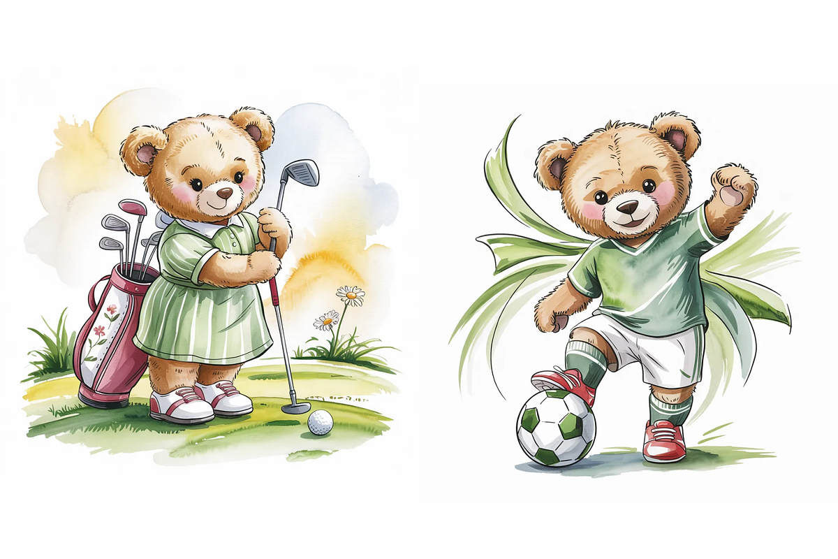 Prompt for Green Teddy Bear Clipart, a Graphic by Milano Creative (Photo 4 of 4)
