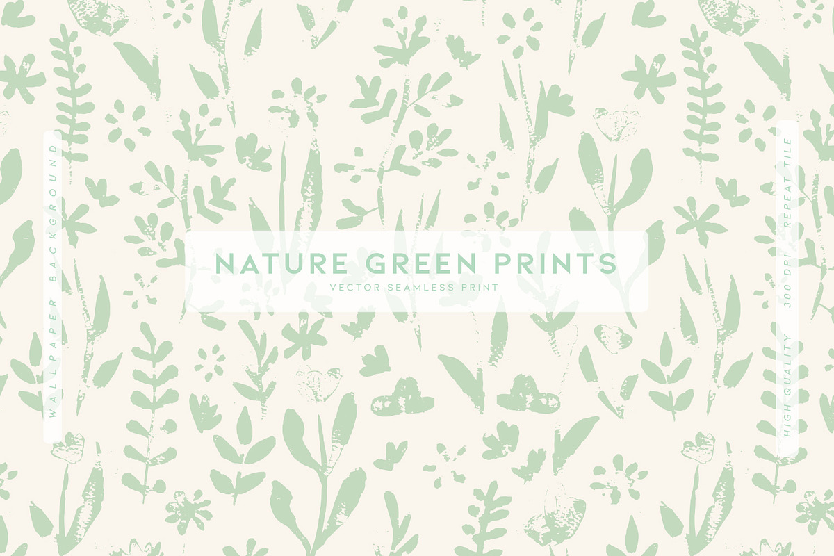Nature Green Prints, a Pattern Graphic by MalyskaStudio (Photo 1 of 12)