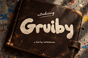 Gruiby Bold Bubble Rough Font