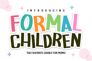 Formal Children - Kids Display Font