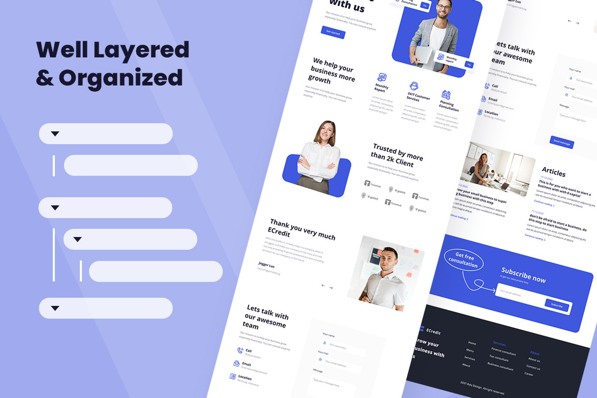 Finance Company Web Design, a Wireframe Template by INSPR STD (Photo 4 of 6)