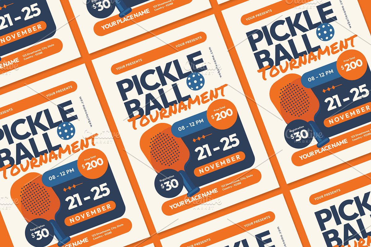Pickleball Tournament - Flyer, a Brochure Template by Izdihaar_Studio (Photo 3 of 3)