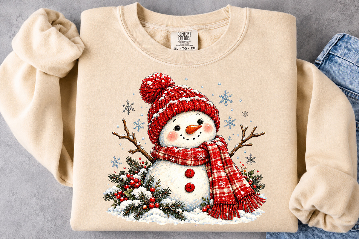 Christmas Snowman PNG Design, a Seasonal Illustration by Craft Nest (Photo 5 of 6)
