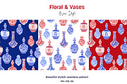 Floral & Vases, a Pattern Graphic by Anastasia (Thumbnail 3 of 11)