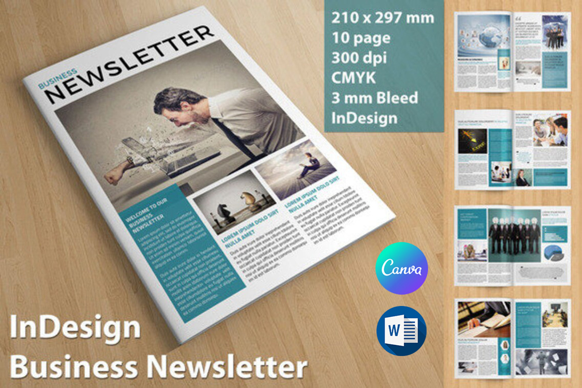 Business Newsletter | Canva, a Brochure Template by Template Shop (Photo 1 of 5)
