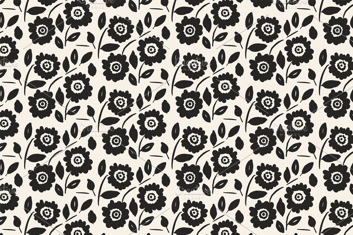 Black & White Organic Patterns, a Pattern Graphic by Lyolya Profitrolya (Photo 7 of 9)