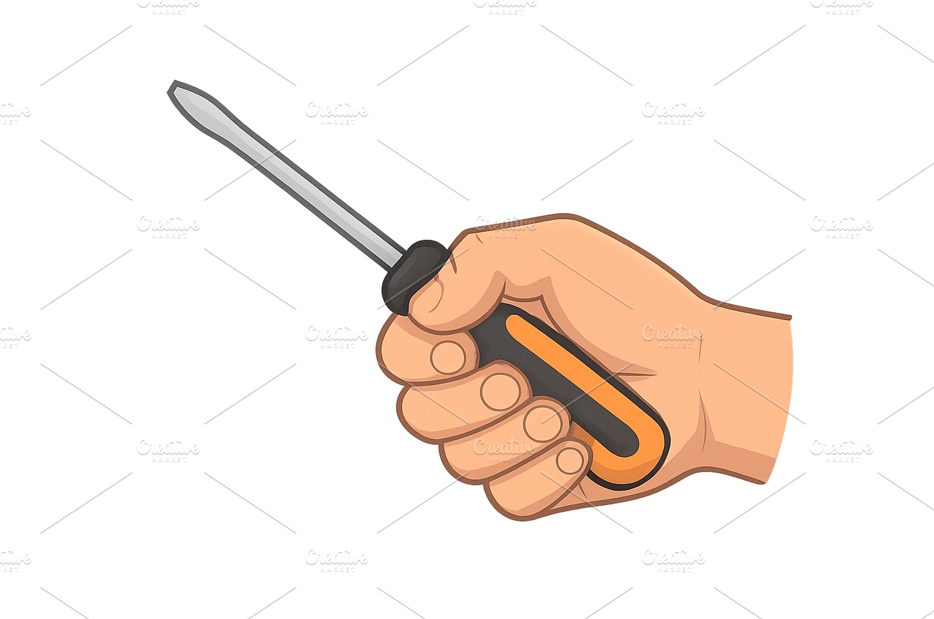 Hand holding a screwdriver for home, an Industrial Photo by ZinetroN