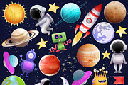 Space Planet & Astronaut PNG Clipart, a Person Illustration by Art by Angele G (Thumbnail 2 of 5)